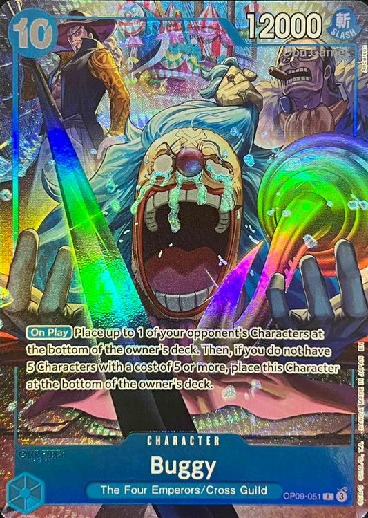 OP09-051 Buggy Character Card Alternate Art English 2nd Anniversary