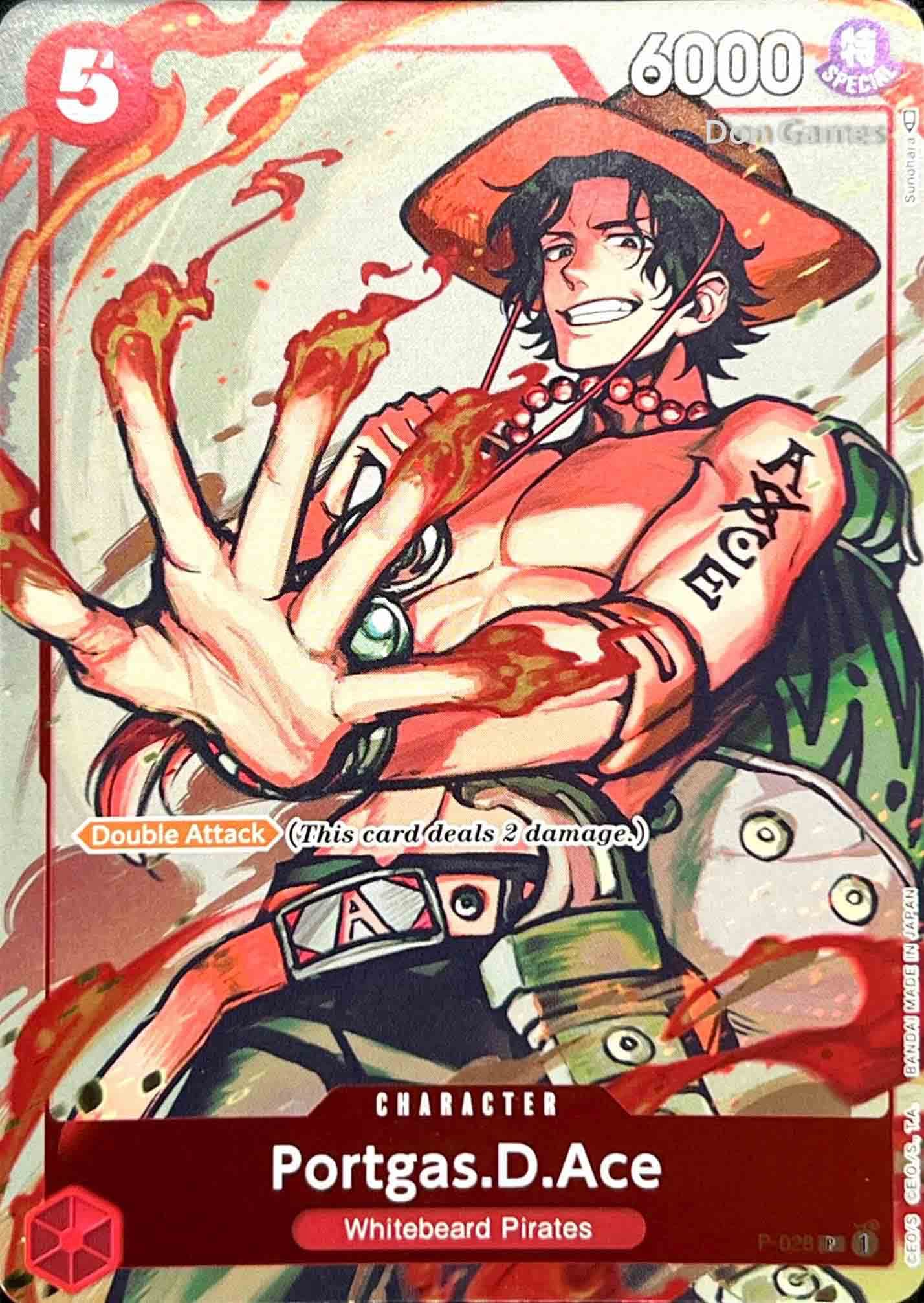 P-028 Portgas. D. Ace Character Card Promo