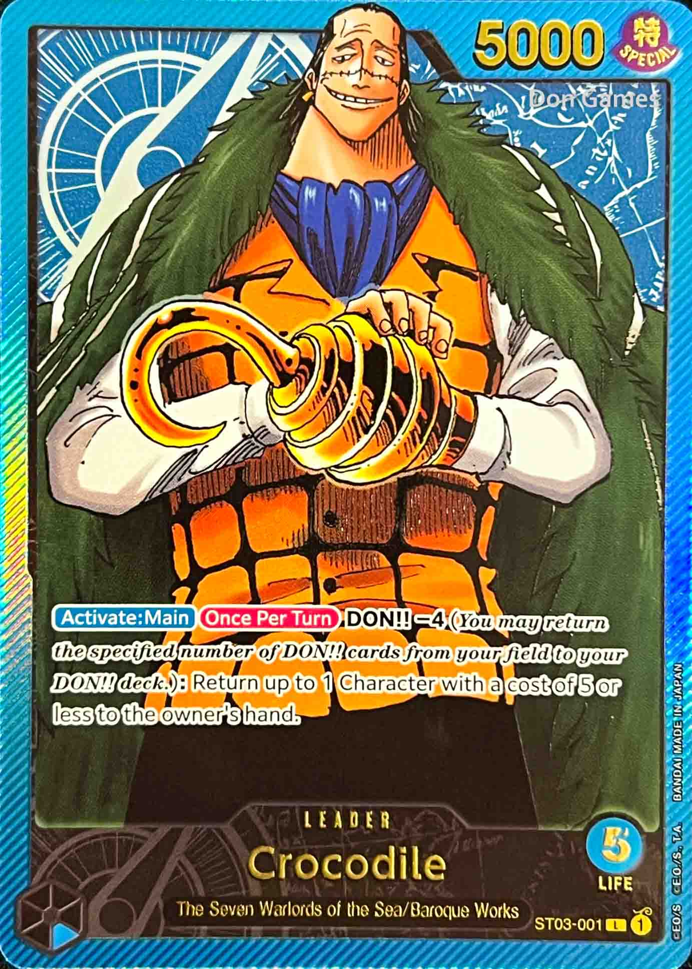 ST03-001 Crocodile Leader Card Premium Card Collection