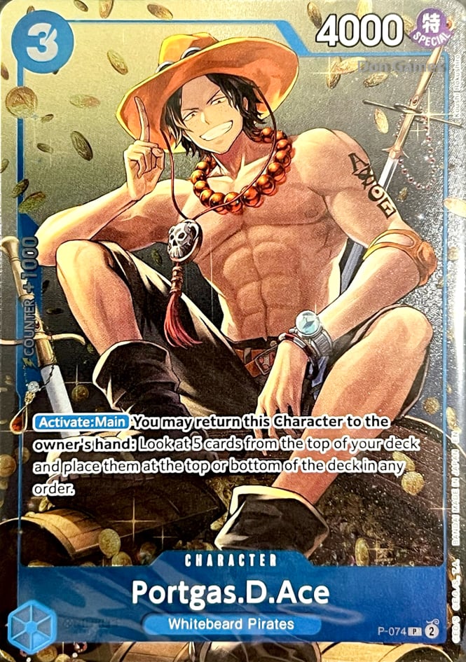 P-074 Portgas. D. Ace Alternate Art (Tin Pack Set Vol. 2)