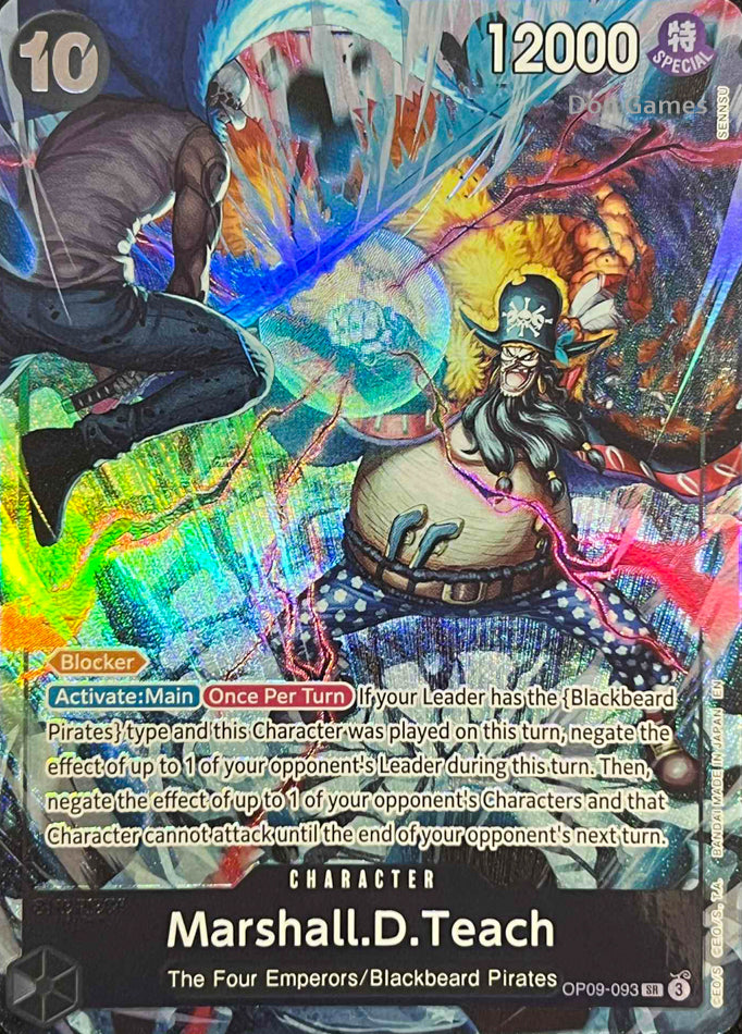OP09-093 Marshall. D. Teach Character Card Alternate Art English 2nd Anniversary