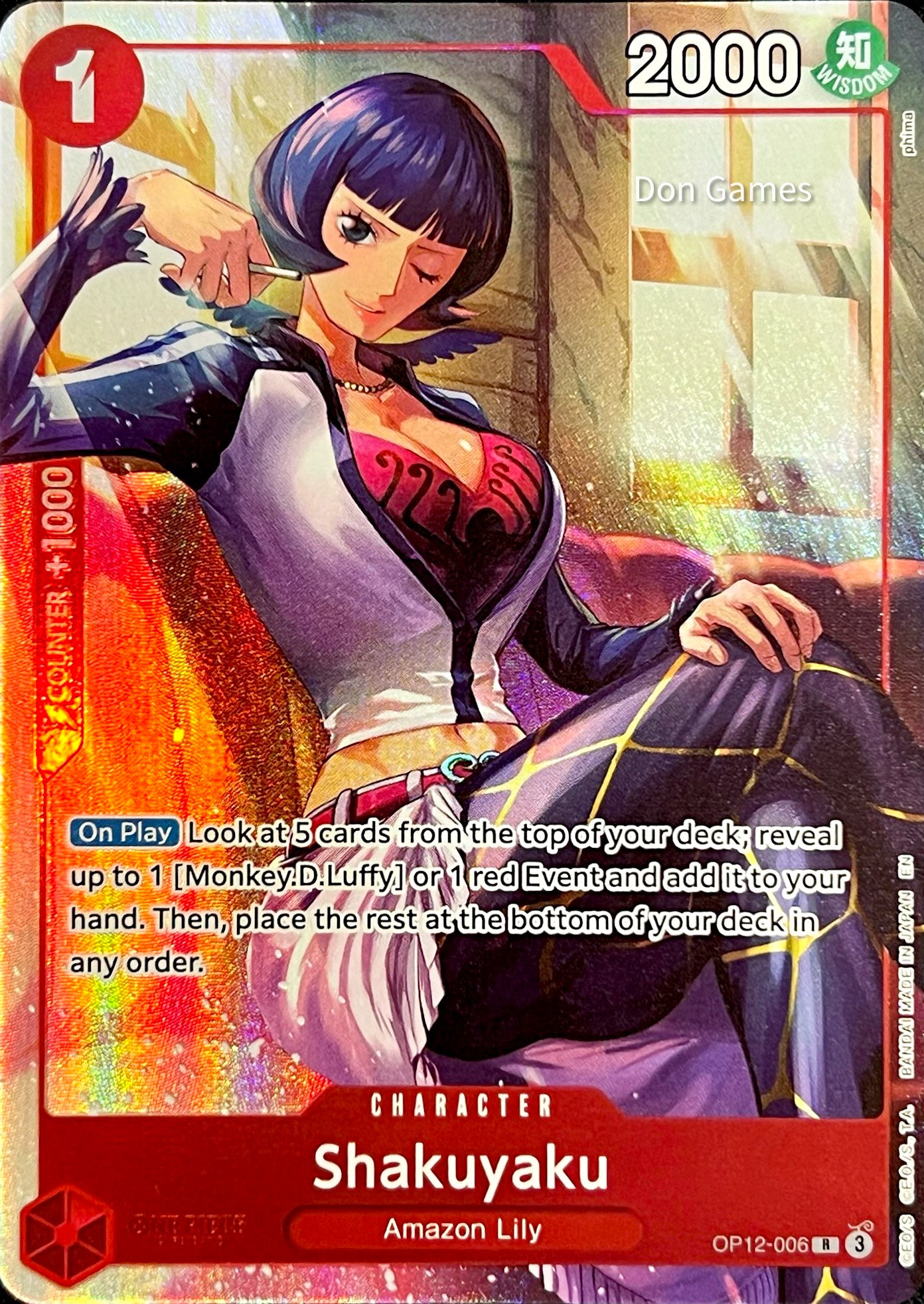 OP12-006 Shakuyaku Character Card Alternate Art Best Selection Vol. 5