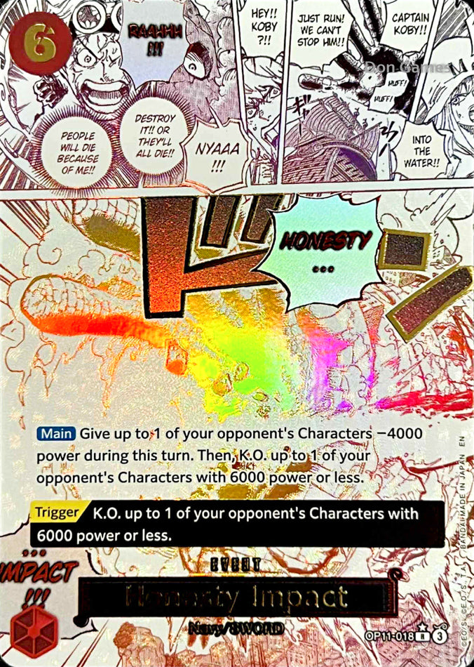 OP11-018 Honesty Impact Event Card Alternate Art