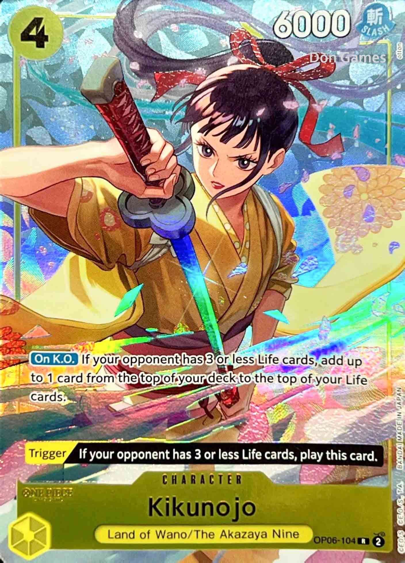 OP06-104 Kikunojo Character Card Alternate Art Best Selection Vol. 2