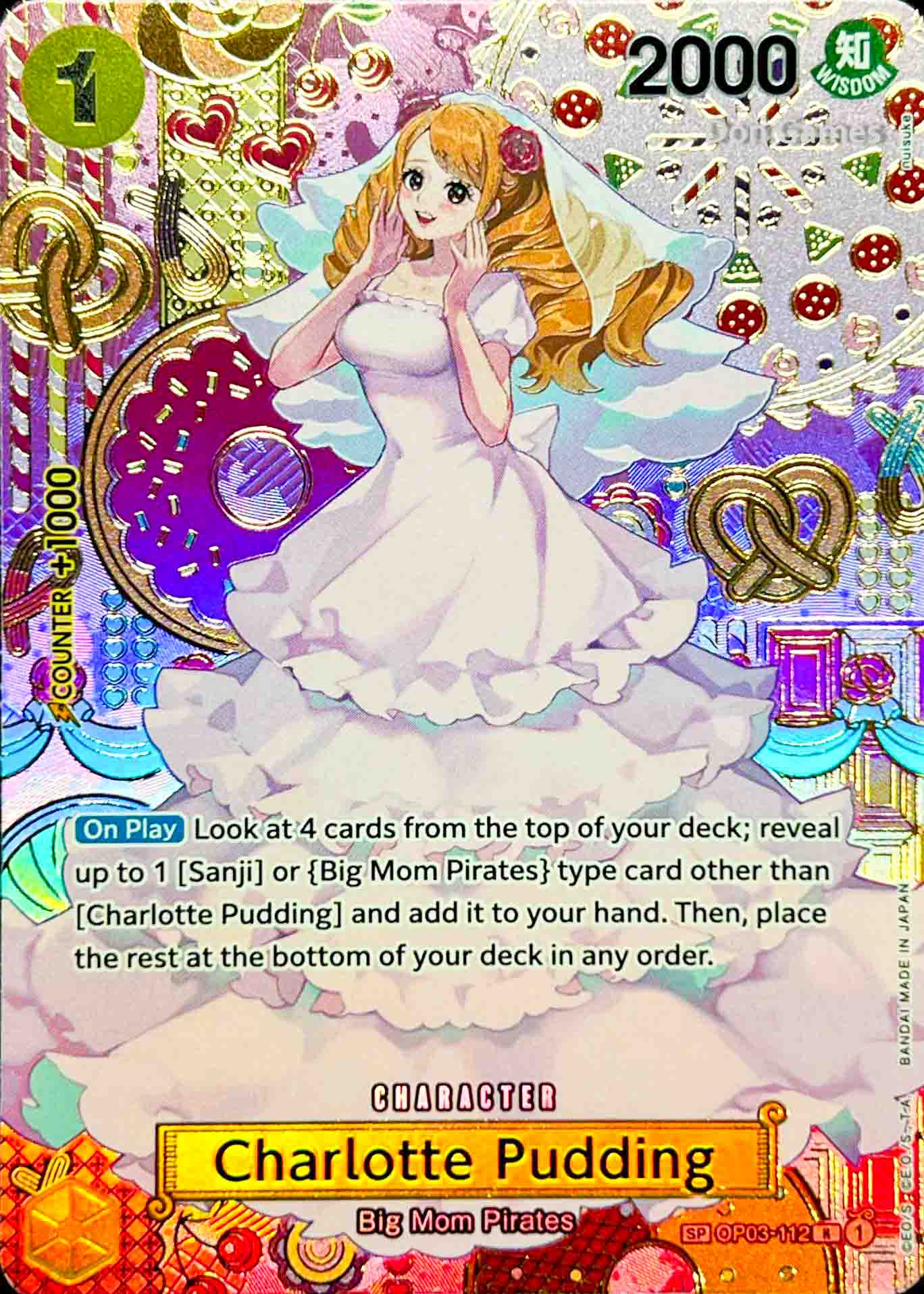 OP03-112 Charlotte Pudding Character Card Special Alternate Art