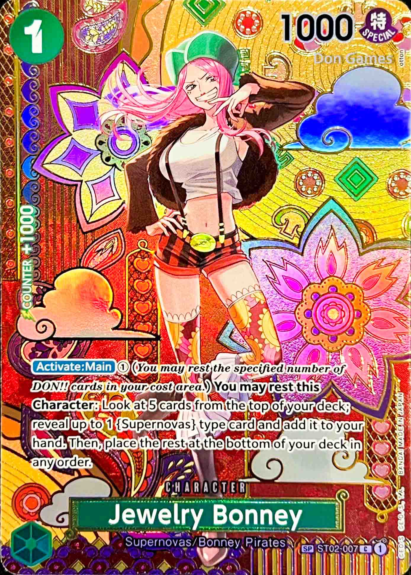 ST02-007 Jewelry Bonney Character Card Special Alternate Art