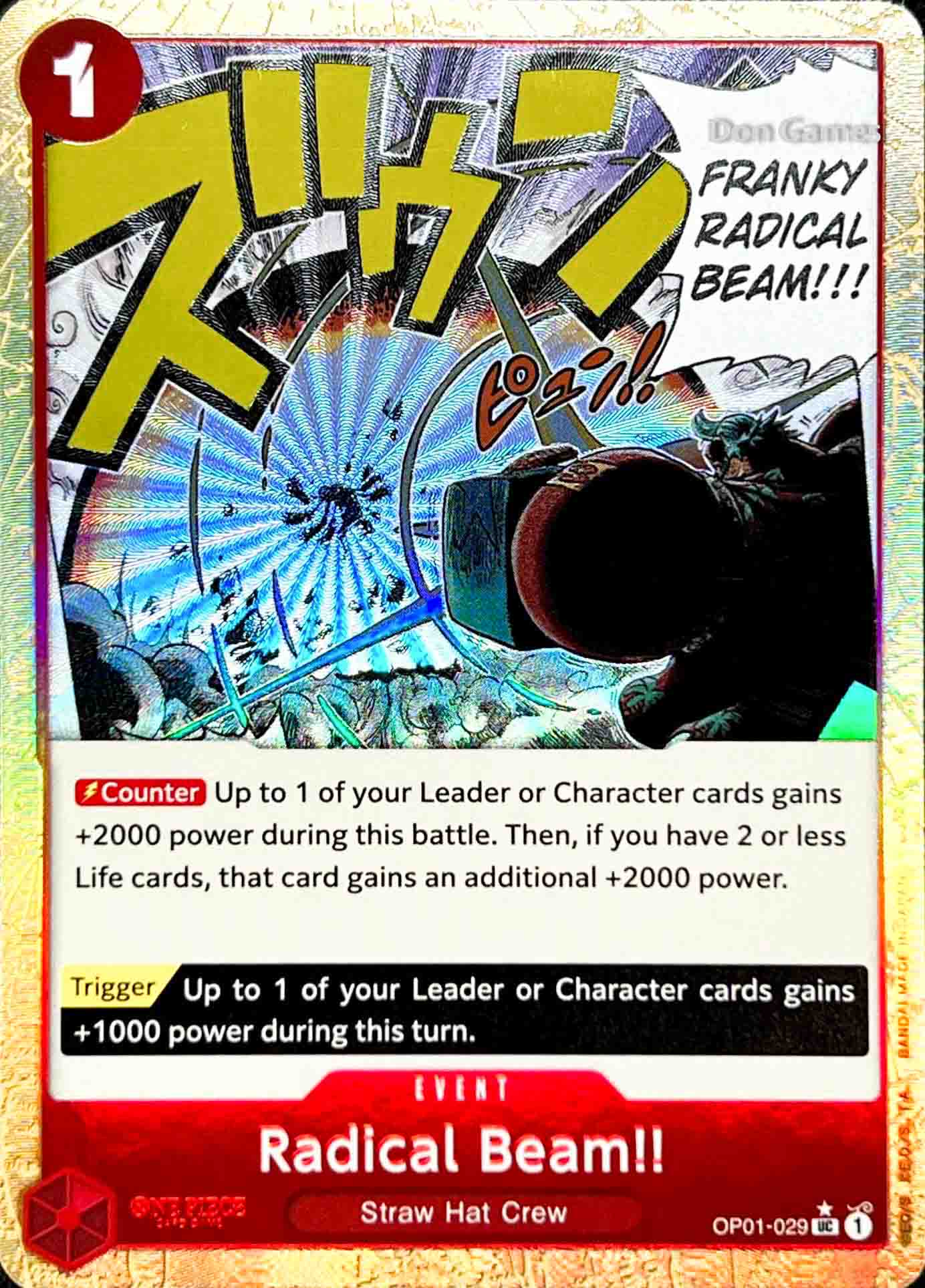 OP01-029 Radical Beam!! Event Card Textured Foil
