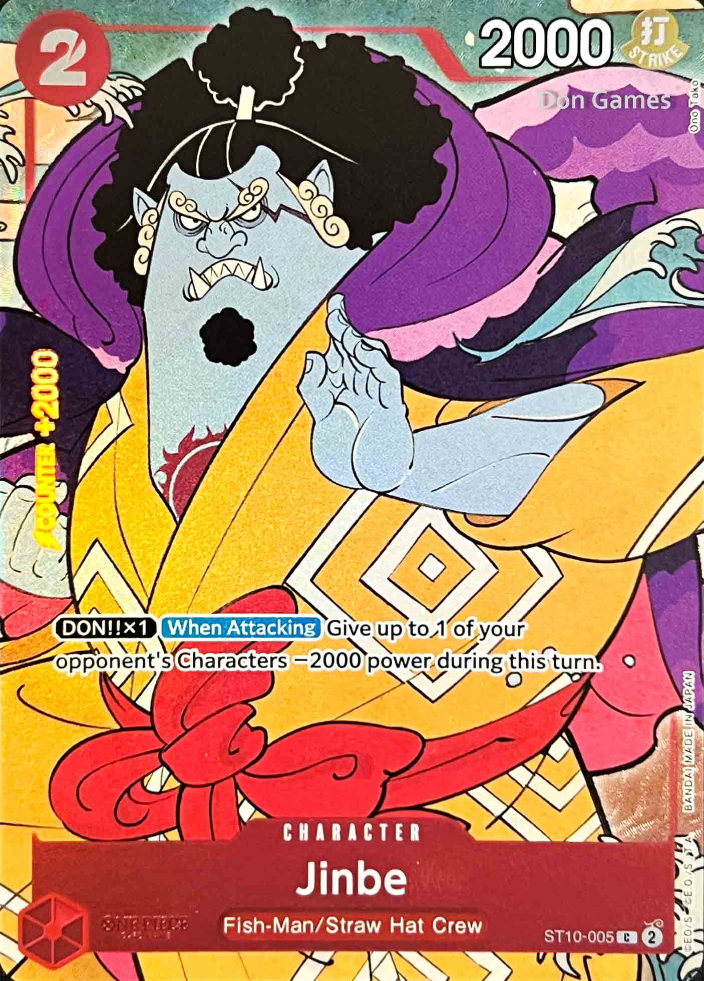 ST10-005 Jinbe Character Card Alternate Art (English 1st Anniversary)
