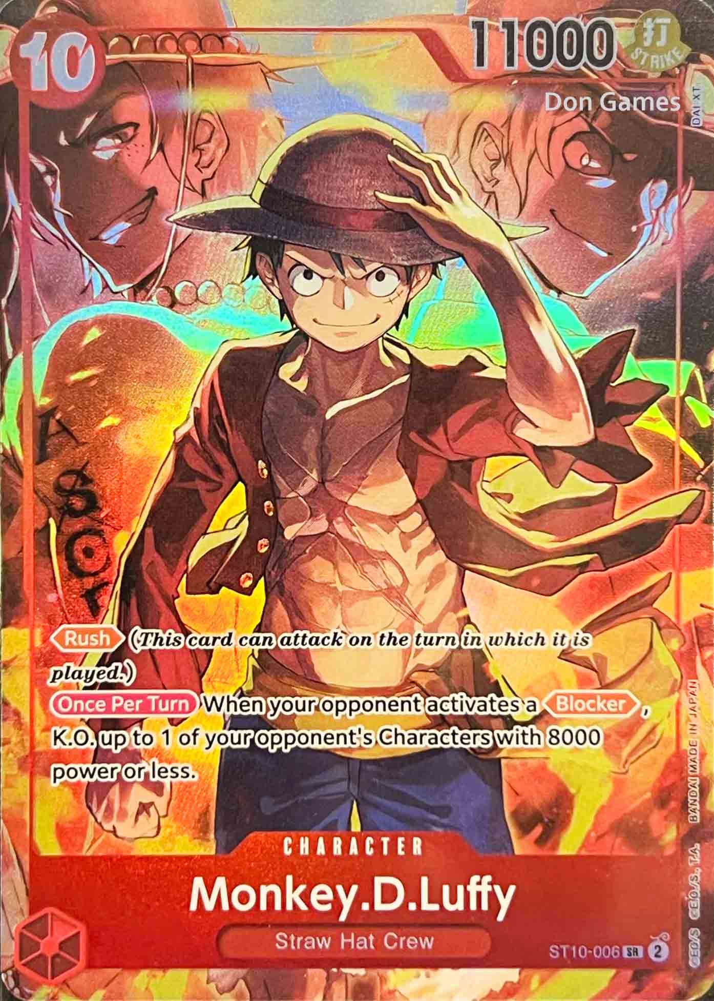 ST10-006 Monkey. D. Luffy Character Card Alternate Art Promo