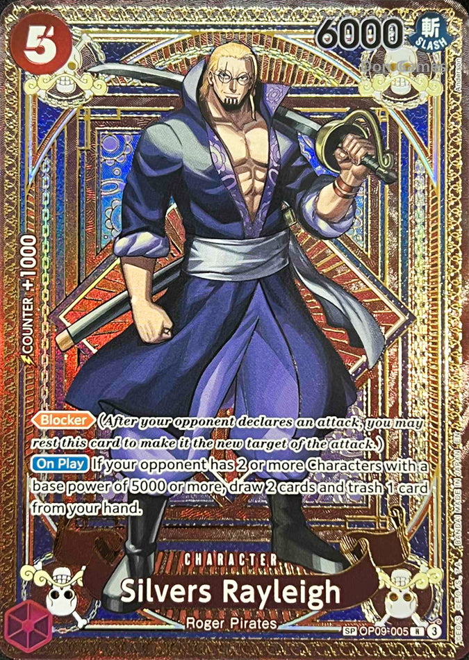 OP09-005 Silvers Rayleigh Character Card Alternate Art SP