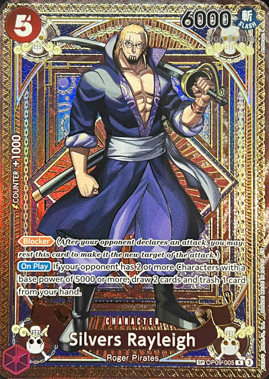 OP09-005 Silvers Rayleigh Character Card Alternate Art SP