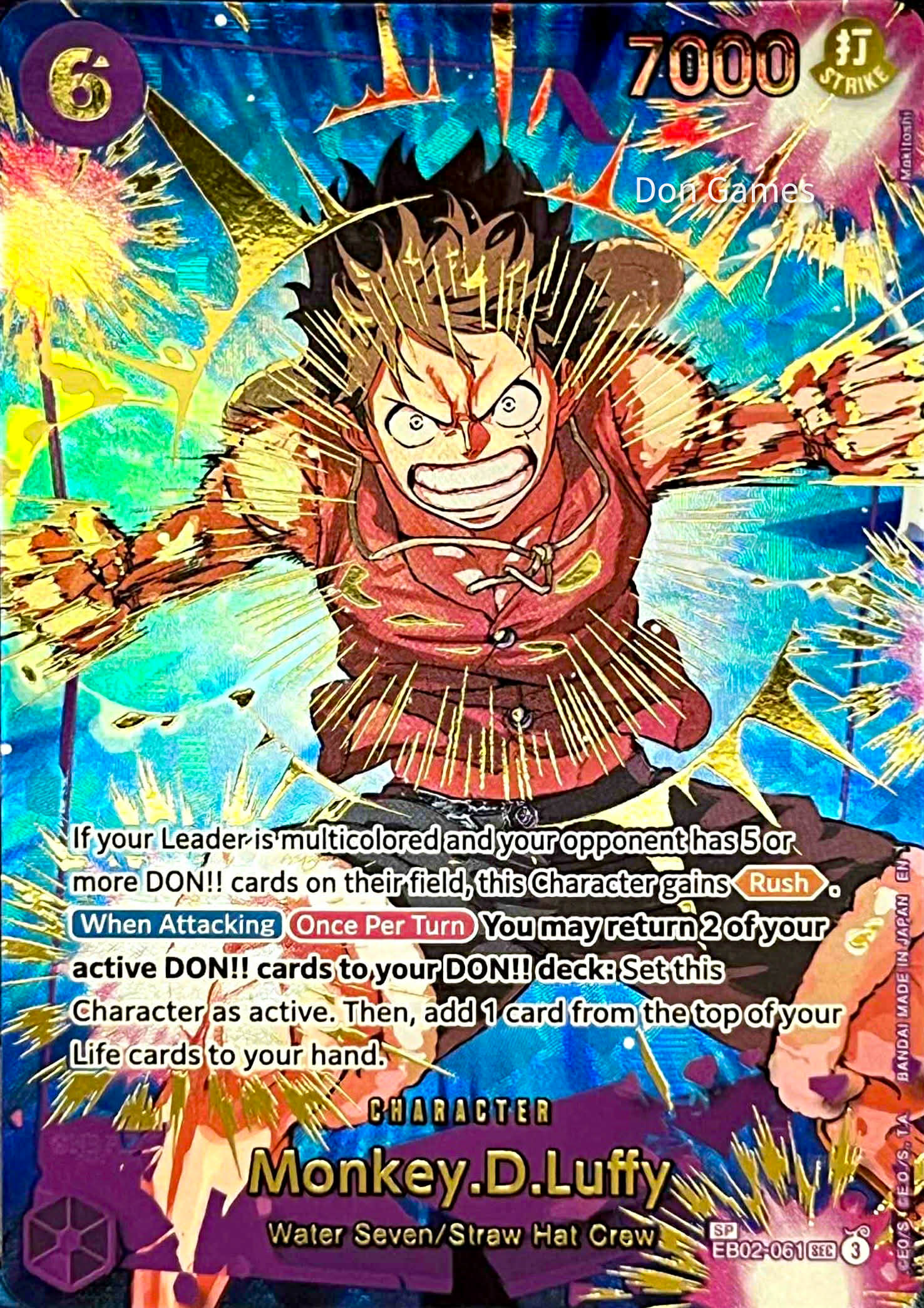EB02-061 Monkey. D. Luffy Character Card Special Alternate Art