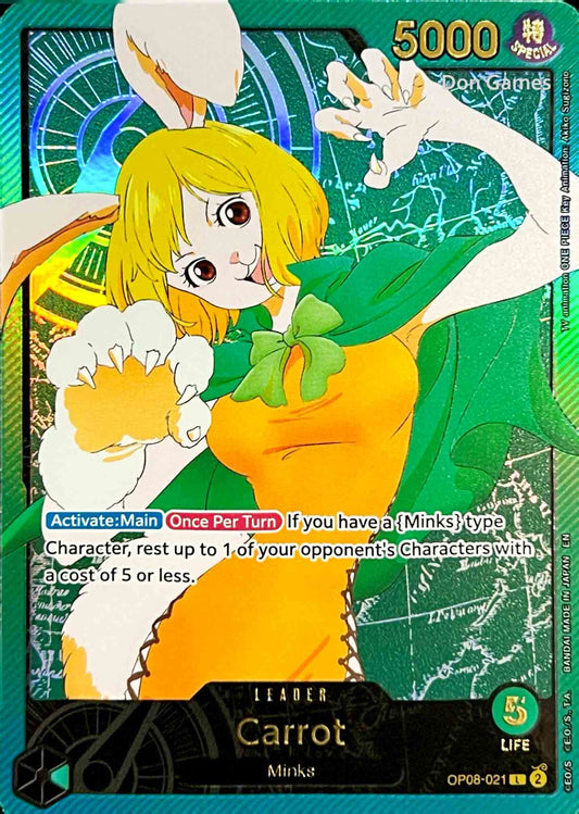OP08-021 Carrot Leader Card Gold Foiled