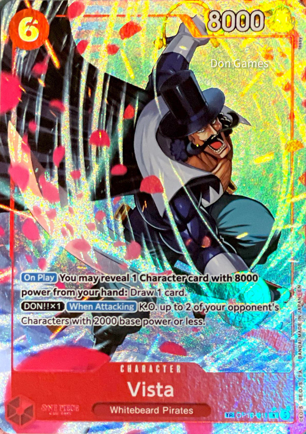 OP16-011 Vista Character Card Treasure Rare Alternate Art