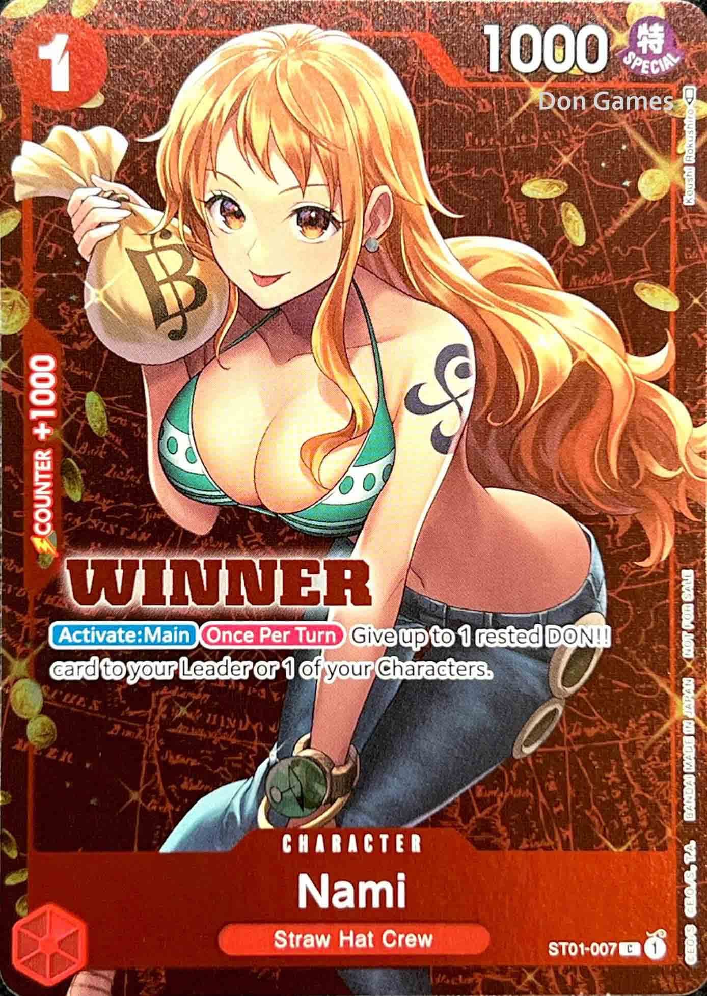 ST01-007 Nami Character Card Alternate Art Winner Promo