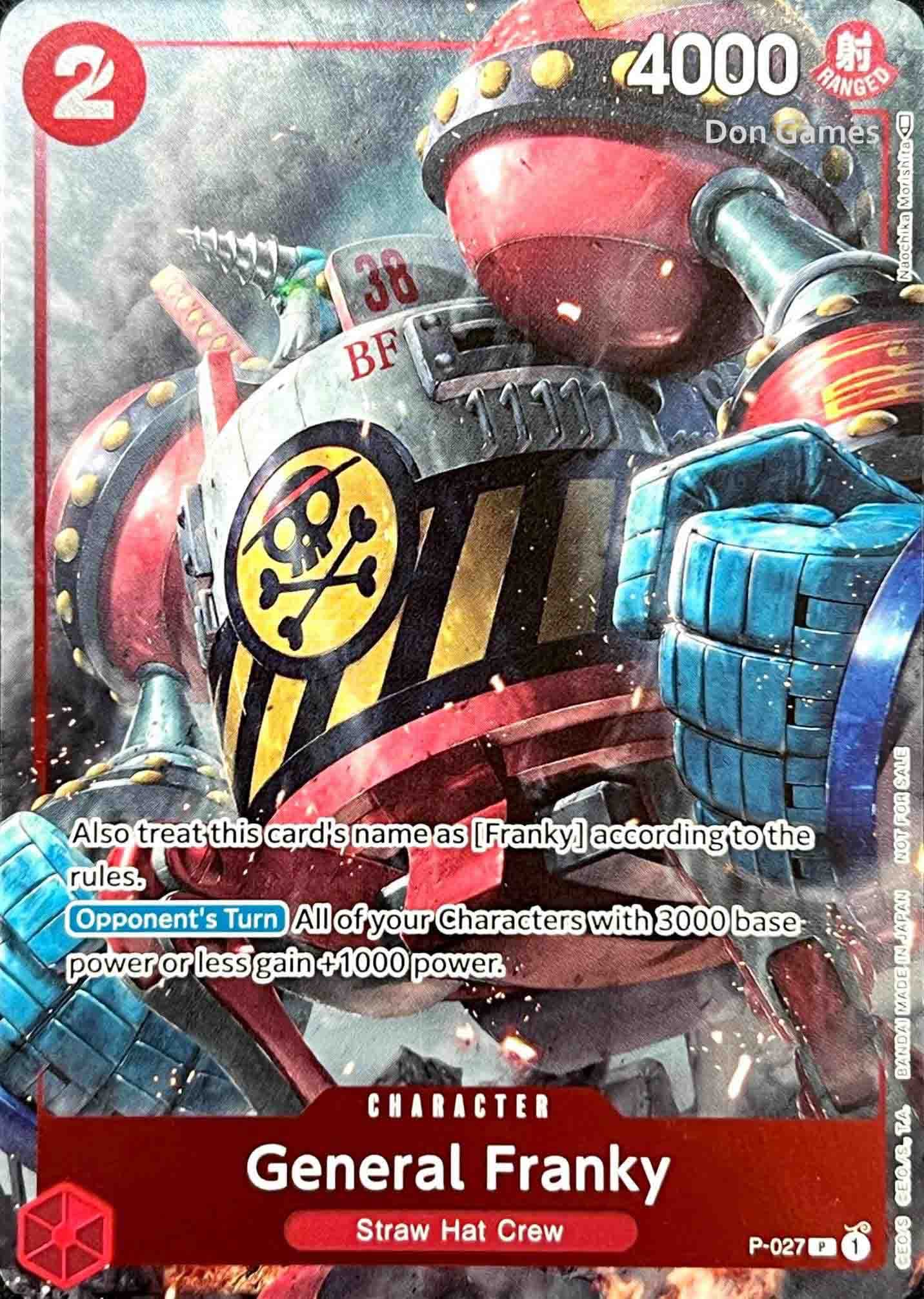P-027 General Franky Character Card Promo