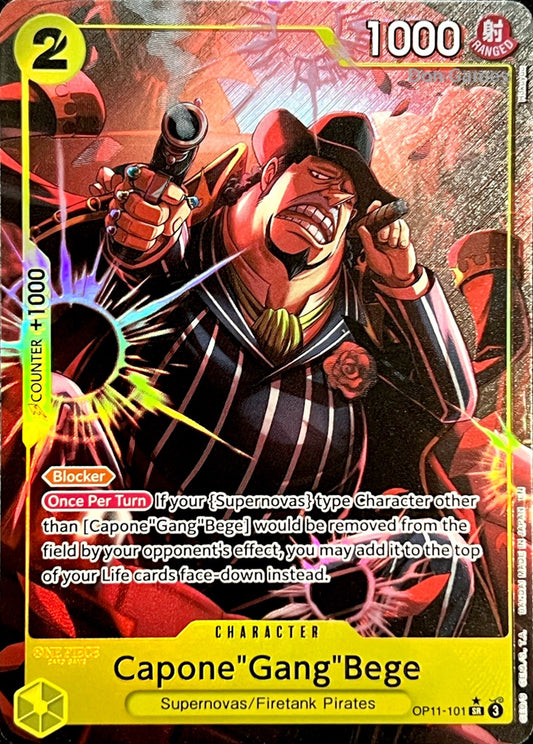 OP11-101 Capone" Gang" Bege Character Card Alternate Art