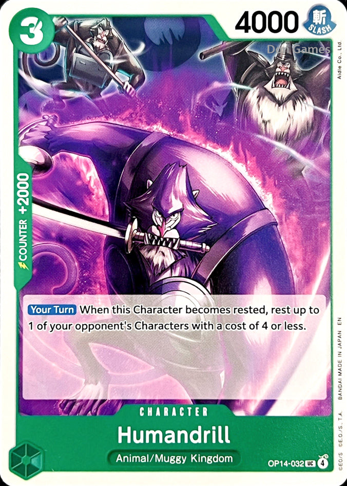OP14-032 Humandrill Character Card
