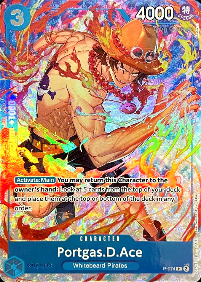 P-074 Portgas. D. Ace Character Card Best Selection Vol. 3