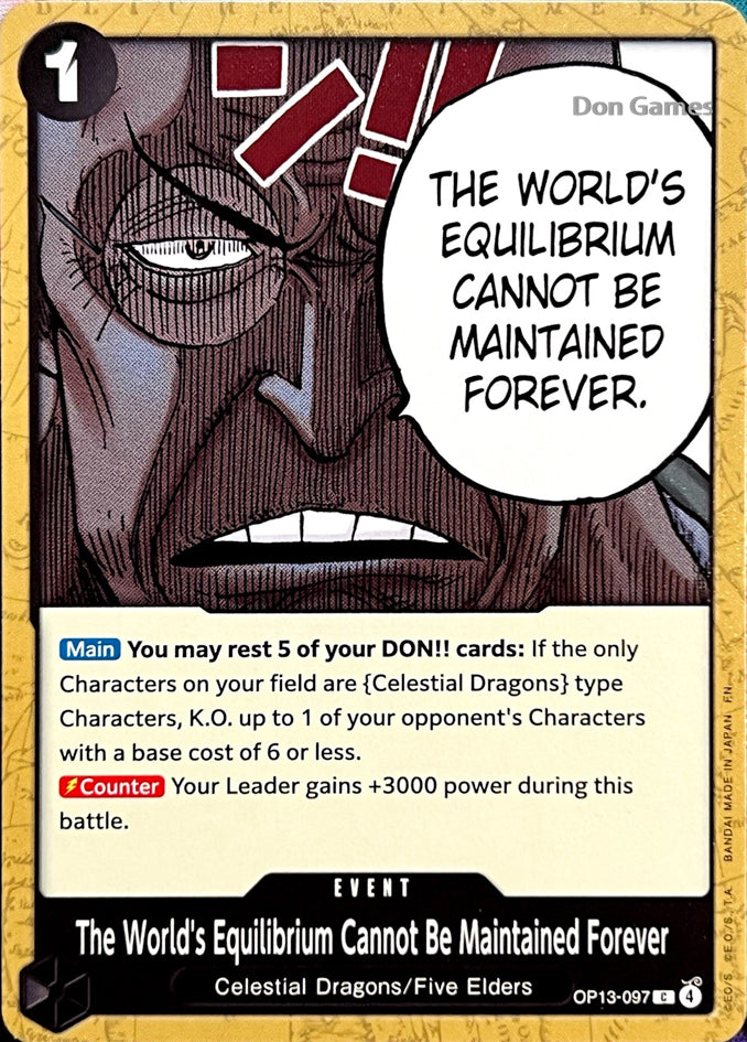 OP13-097 The World's Equilibrium Cannot Be Maintained Forever Event Card