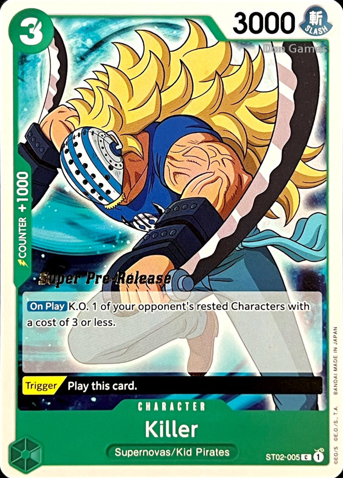ST02-005 Killer Character Card SUPER PRE-RELEASE