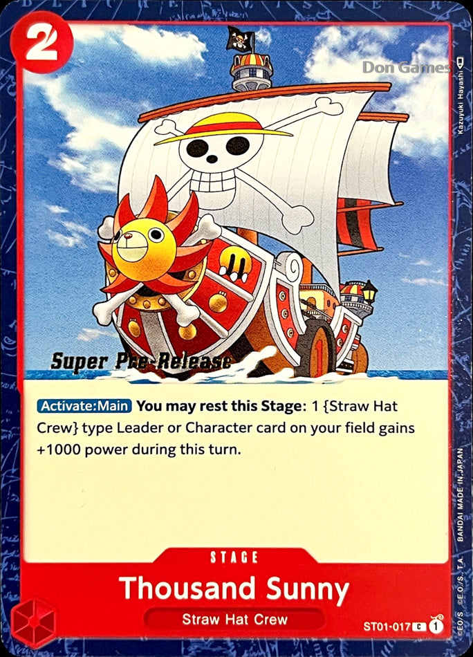 ST01-017 Thousand Sunny Stage Card SUPER PRE-RELEASE