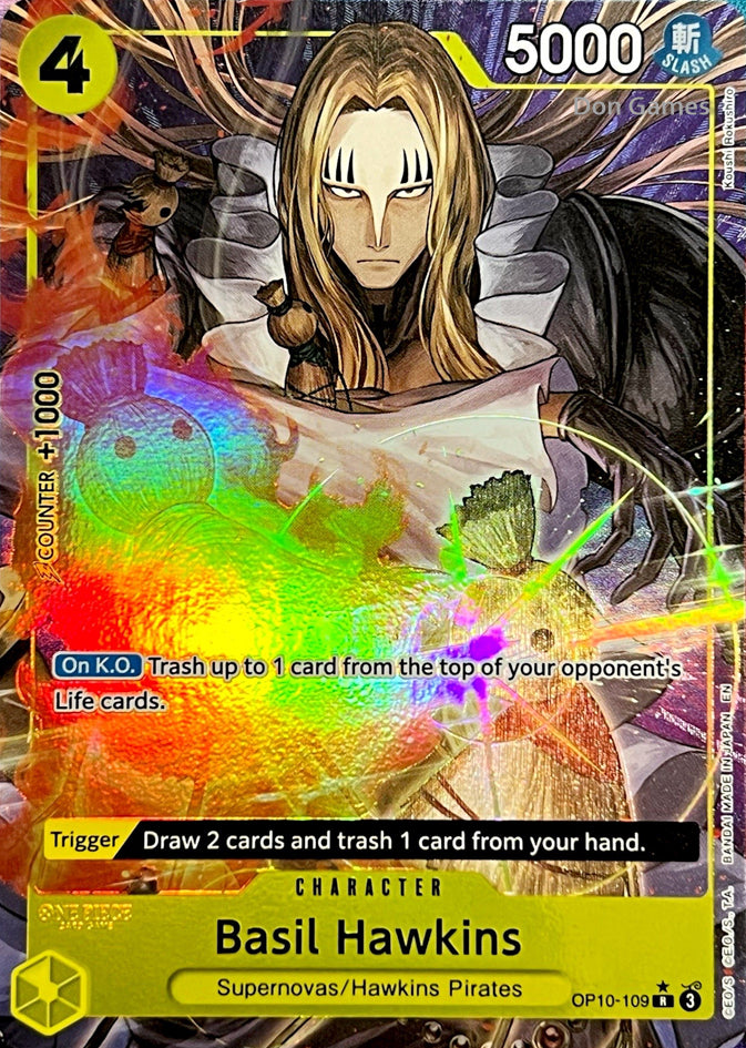 OP10-109 Basil Hawkins Character Card Alternate Art (PRB-02) Don Games OP10-109 Basil Hawkins Character Card Alternate Art (PRB-02) Don Games
