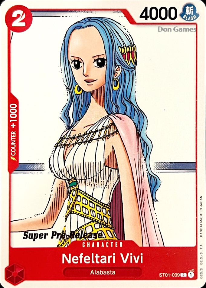 ST01-009 Nefertari Vivi Character Card SUPER PRE-RELEASE