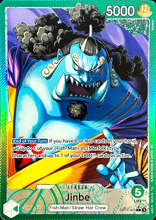 OP11-021 Jinbe Leader Card Alternate Art