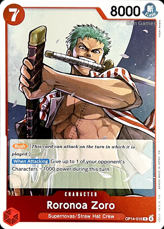 OP14-015 Roronoa Zoro Character Card
