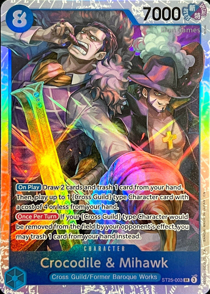 ST25-003 Crocodile & Mihawk Character Card