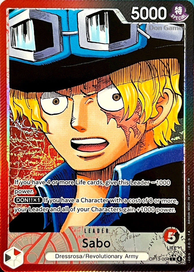 OP13-004 Sabo Leader Card Alternate Art