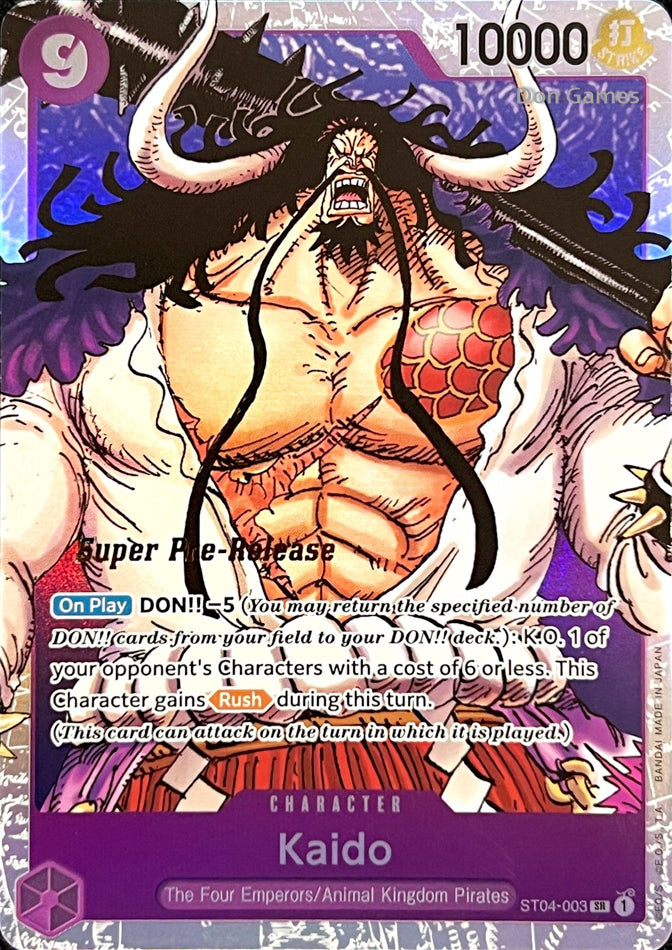 ST04-003 Kaido Character Card SUPER PRE-RELEASE