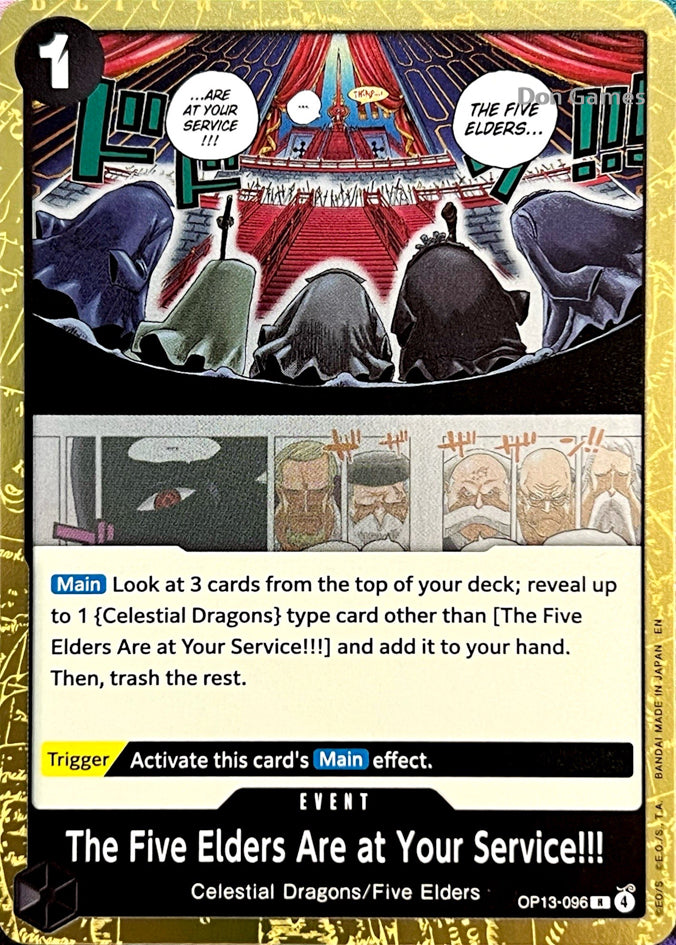 OP13-096 The Five Elders Are at Your Service!!! Event Card