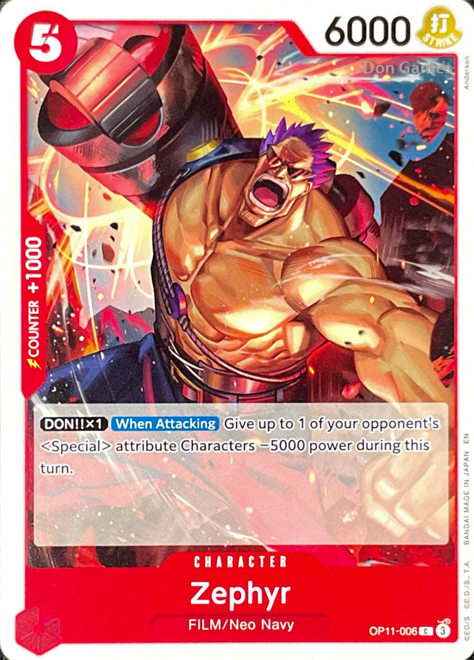 OP11-006 Zephyr Character Card