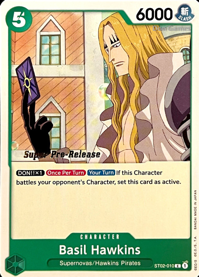 ST02-010 Basil Hawkins Character Card SUPER PRE-RELEASE