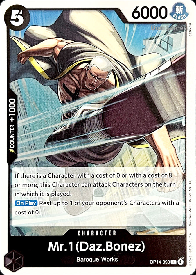 OP14-090 Mr. 1 (Daz. Bonez) Character Card