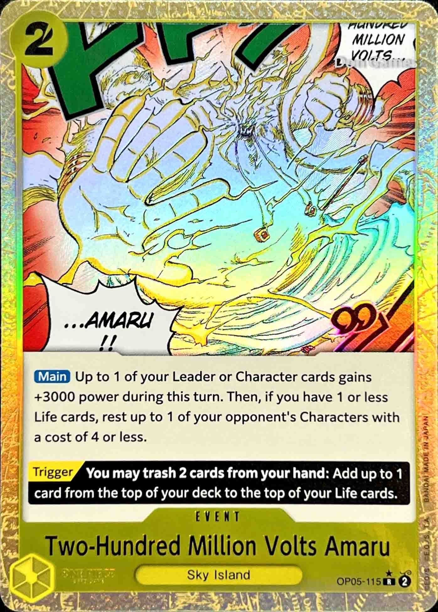 OP05-115 Two-Hundred Million Volts Amaru Event Card Textured Foil