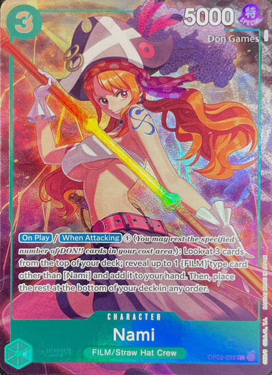 OP02-036 Nami Character Card Alternate Art Best Selection Vol. 1