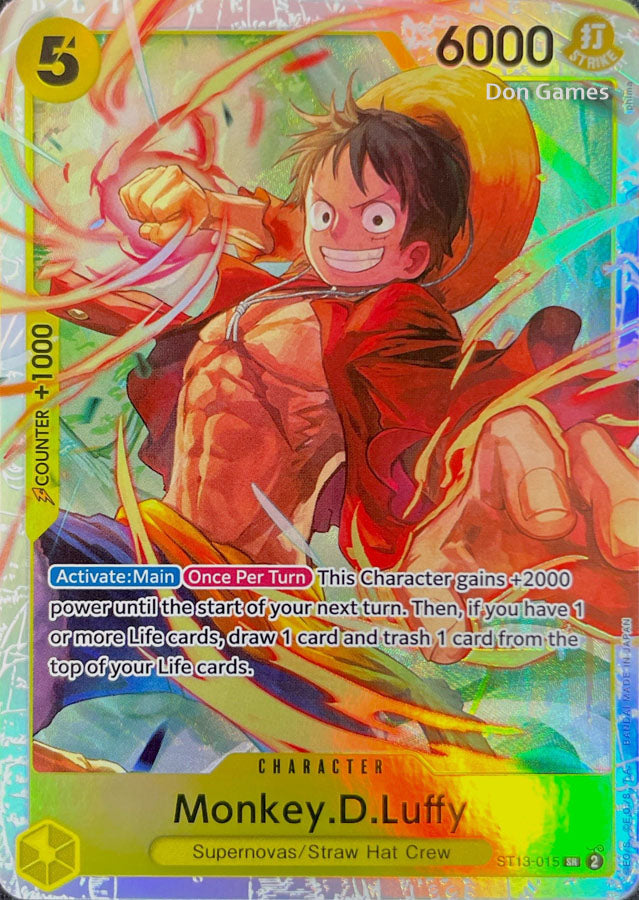 luffy pokemon card ST13-015 Monkey. D. Luffy Character Card