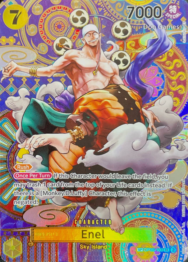 OP05-100 Enel Character Card Special Alternate Art Don Games OP05-100 Enel Character Card Special Alternate Art Don Games