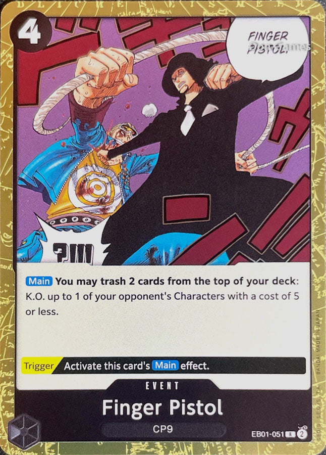 EB01-051 Finger Pistol Event Card