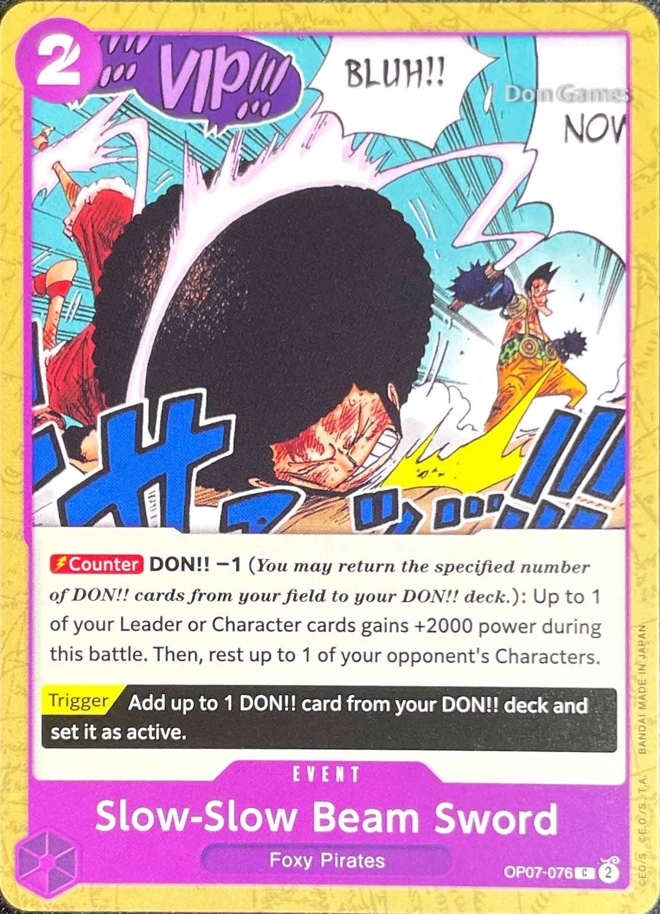OP07-076 Slow-Slow Beam Sword Event Card