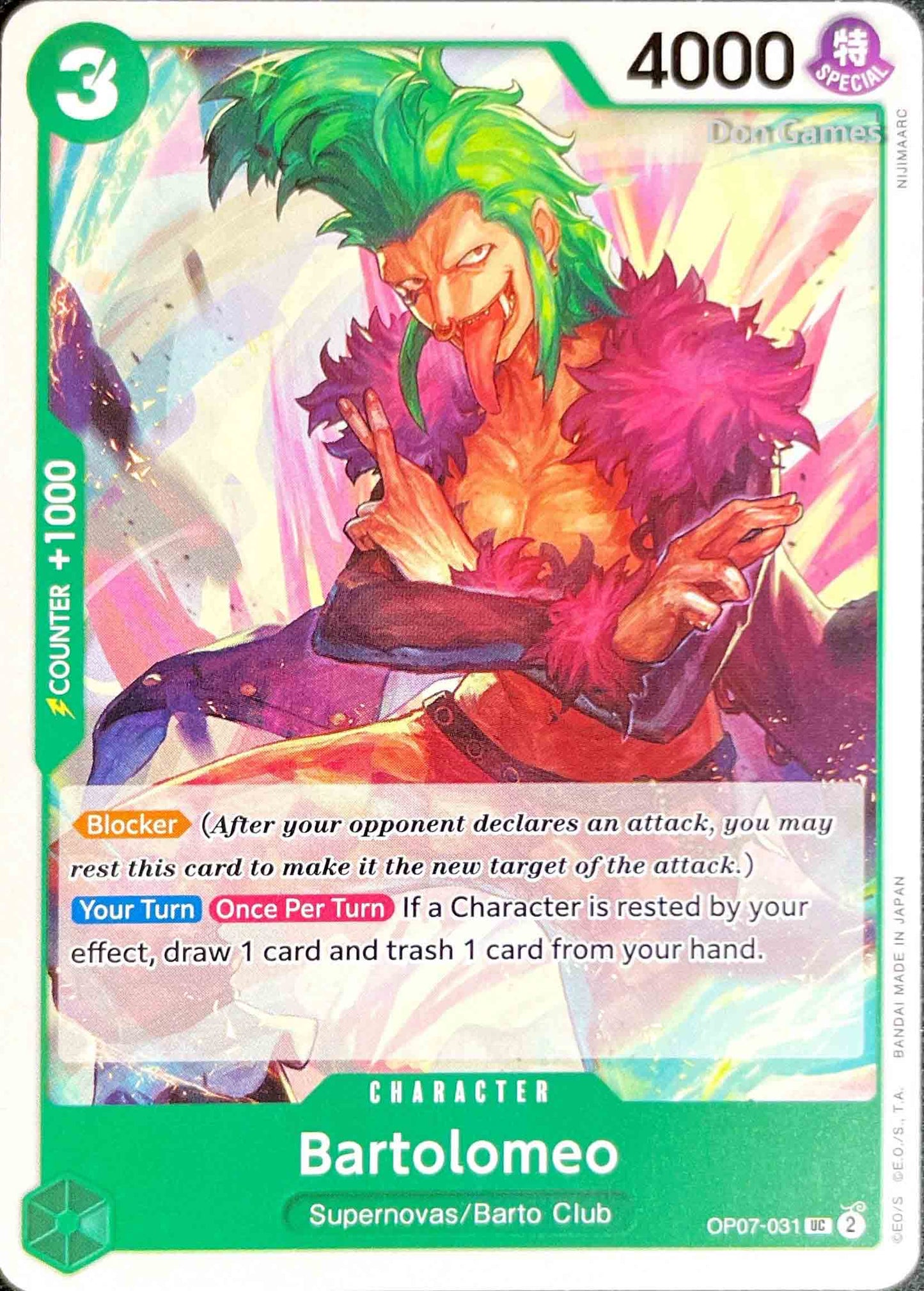 OP07-031 Bartolomeo Character Card