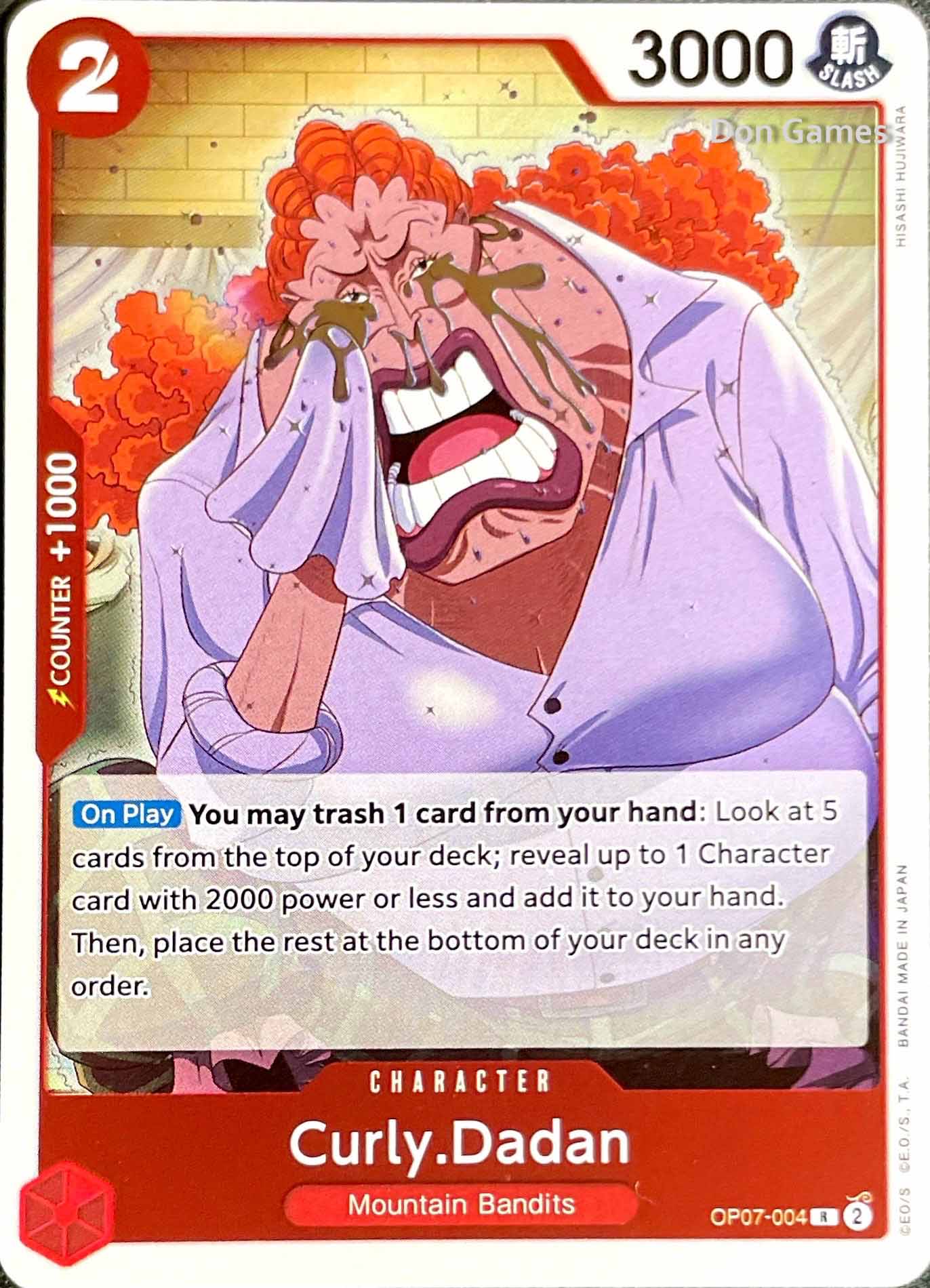 OP07-004 Curly.Dadan Character Card