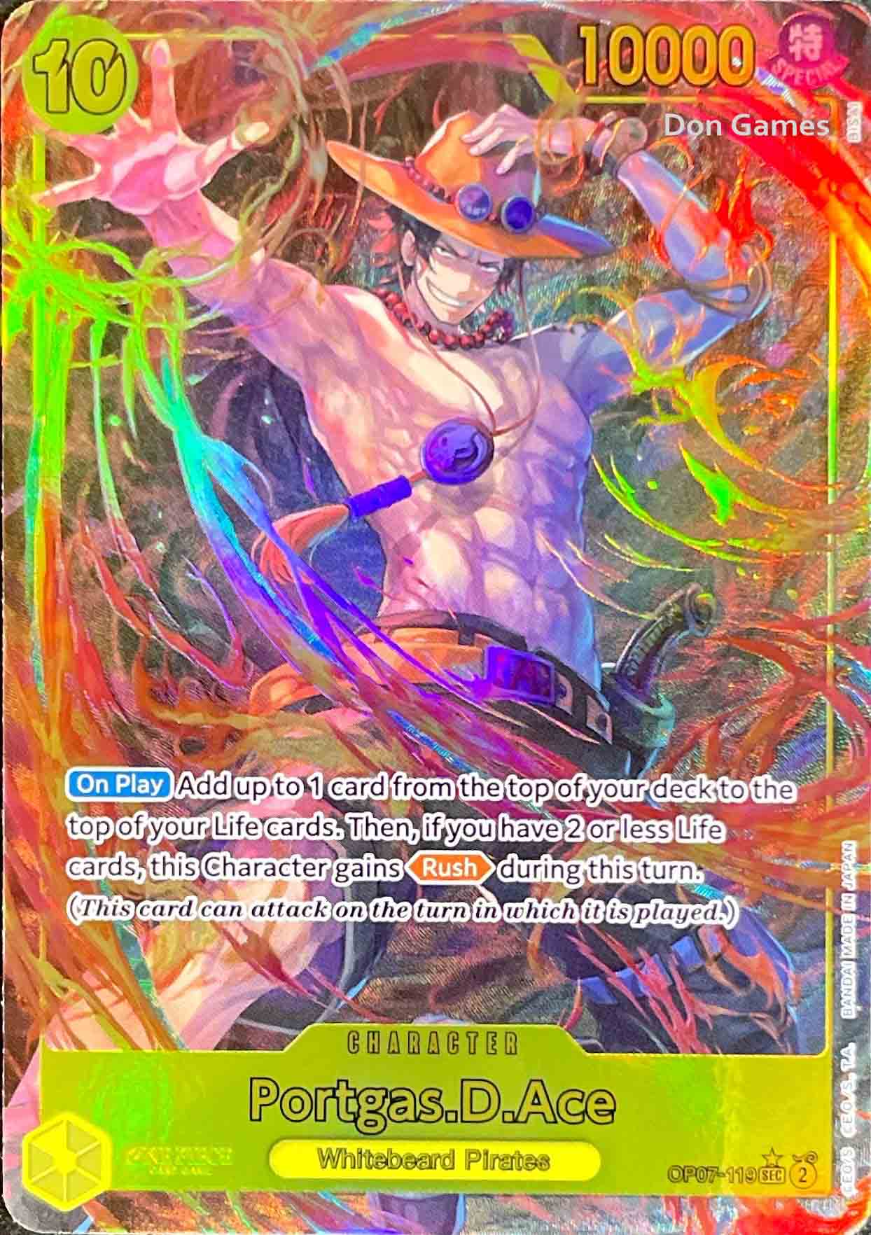 OP07-119 Portgas.D.Ace Character Card Alternate Art