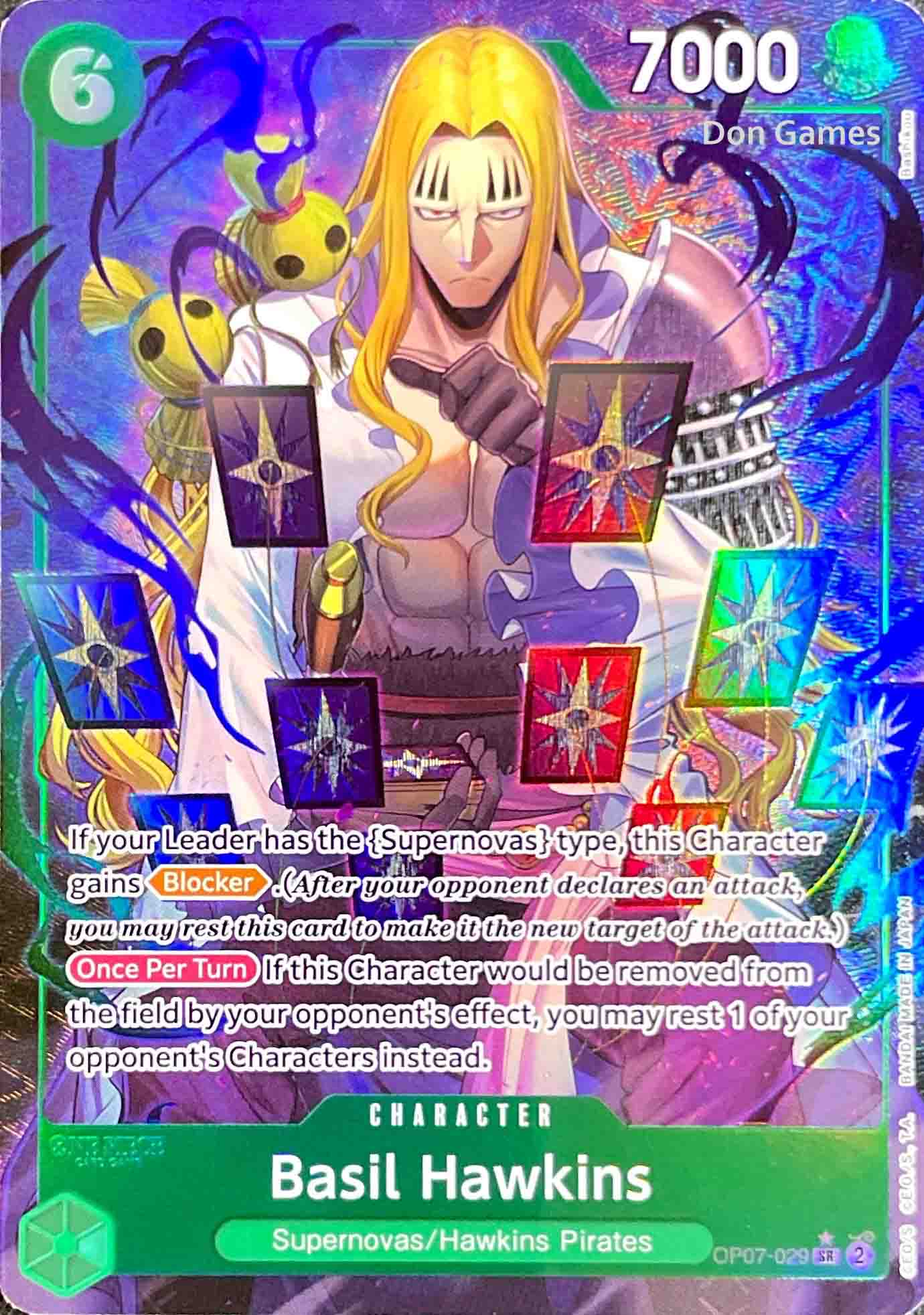 OP07-029 Basil Hawkins Character Card Alternate Art Don Games OP07-029 Basil Hawkins Character Card Alternate Art Don Games