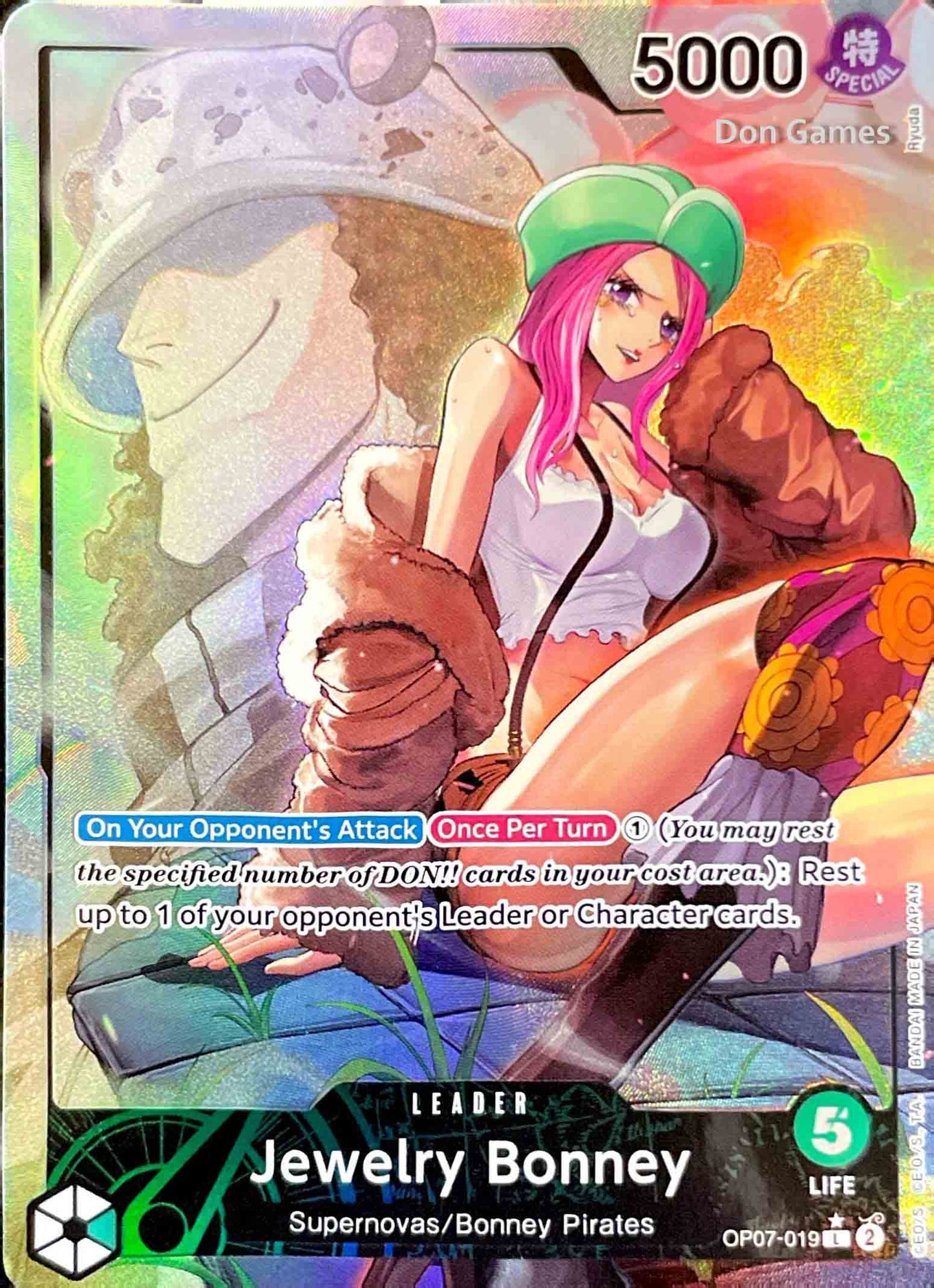 OP07-019 Jewelry Bonney Leader Card Alternate Art