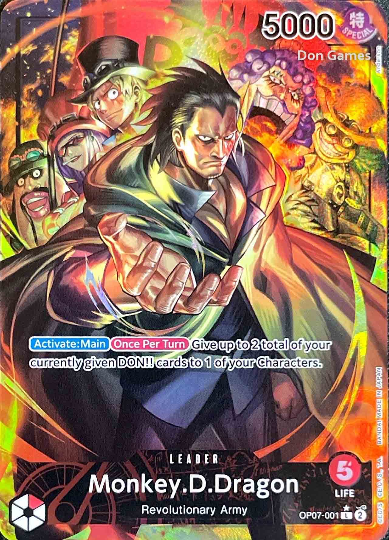 OP07-001 Monkey.D.Dragon Leader Card Alternate Art