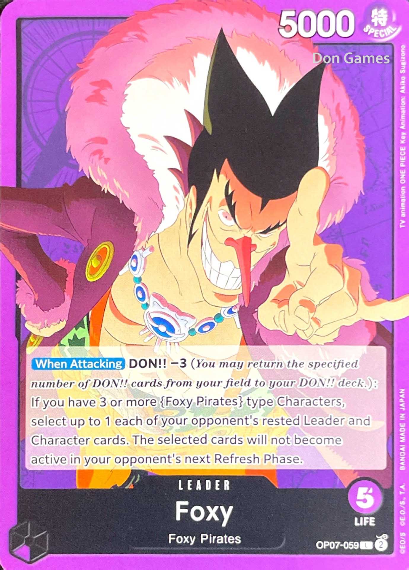 OP07-059 Foxy Leader Card OP07-059 Foxy Leader Card